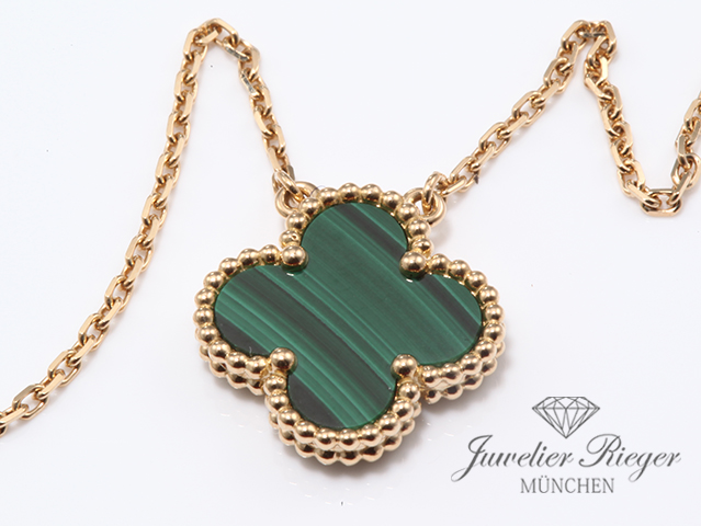 Bild 3 der Galerie: Van Cleef & Arpels Collier Vintage Alhambra Gelbgold 750 Malachit VCARO9VA00