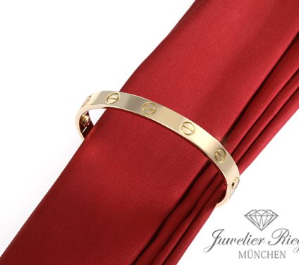 . Cartier Armreif Love Gelbgold 750 Größe 17 Gold Damen Herren Armband