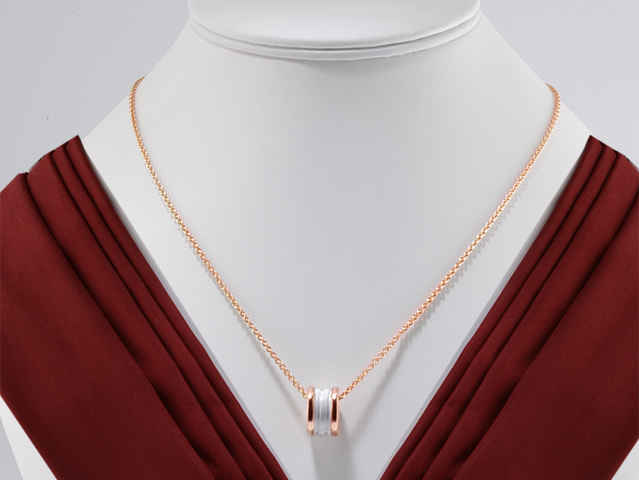 Produktbild eines Schmuckstücks. Bulgari Collier B-Zero 1 Rosegold 750 weisse Keramik 2020 346082 Halskette Gold