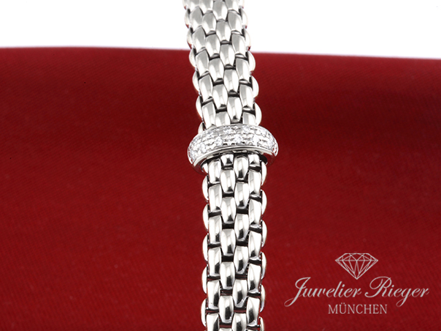 Produktbild eines Schmuckstücks. Fope Flex`it Vendome Armband Weissgold 750 Diamanten Gr. M 56002BX Gold