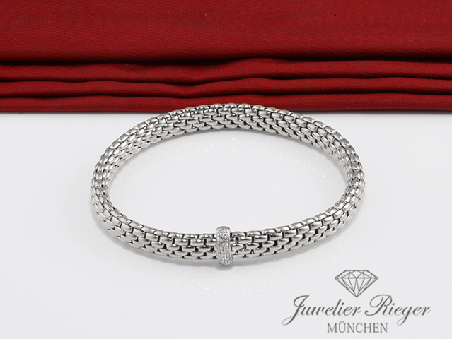 Bild 2 der Galerie: Fope Flex`it Vendome Armband Weissgold 750 Diamanten Gr. M 56002BX Gold